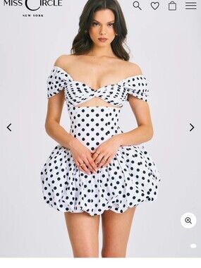 Miss Circle Polka Dot Bubble Dress Size M